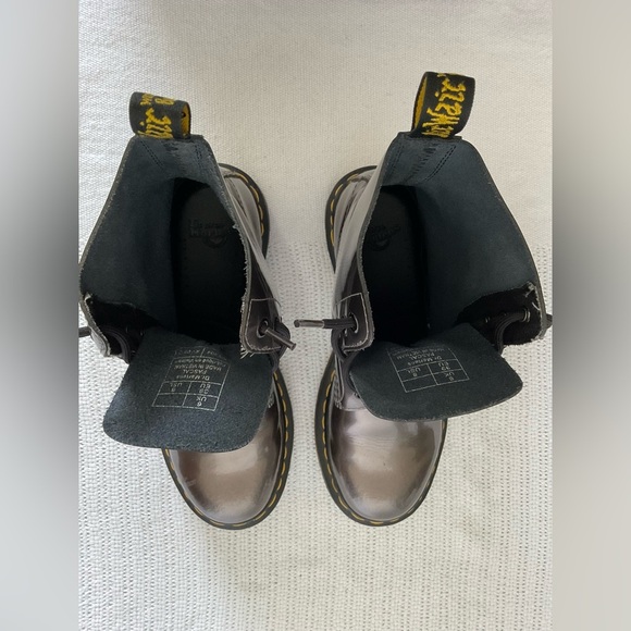 Dr. Martens Metallic Gray Ankle Boots - Picture 7 of 8